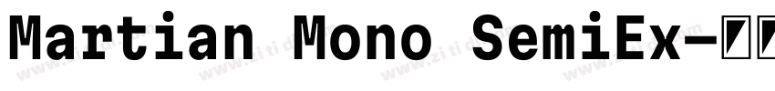 Martian Mono SemiEx字体转换